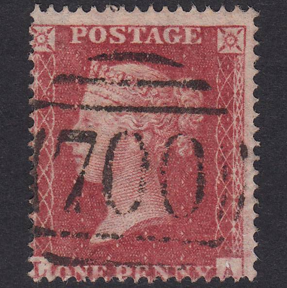 GB QV 1857 1d Rose-Red Plate 60 SG36-C11 LA VFU Sheffield 700