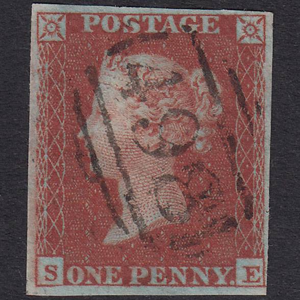 GB QV 1841 1d Red-Brown Plate 175 SG8-B2(1) SE FU 4M Manchester 498