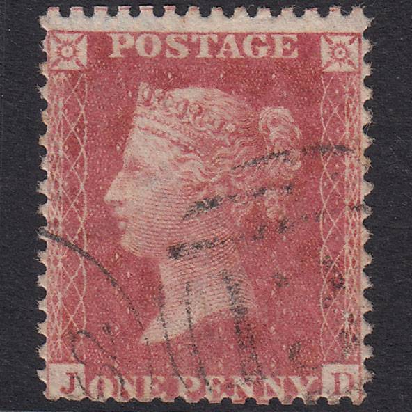GB QV 1857 1d Rose-Red Plate 48 SG40-C10(1) JD GU