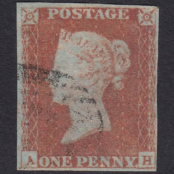 GB QV 1841 1d Plate 87 SG8-B1(1) AH FU Missing Imprimatur 4M Light Cancel