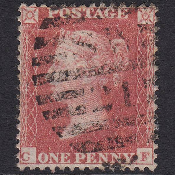 GB QV 1861 1d Pale Rose-Red Pl R15 SGC13(2) CD FU London Well Centred