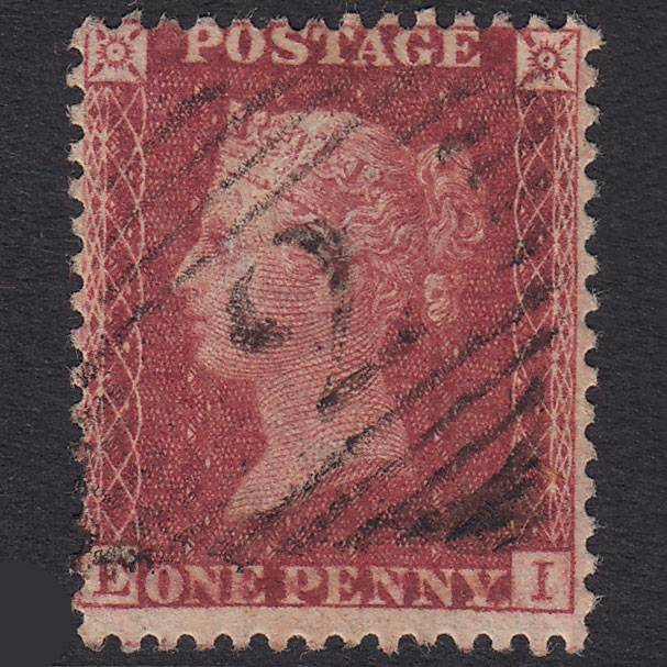 GB QV 1857 1d Deep Rose-Red Plate 55 SG41-C10(2) EI VFU Adare 2