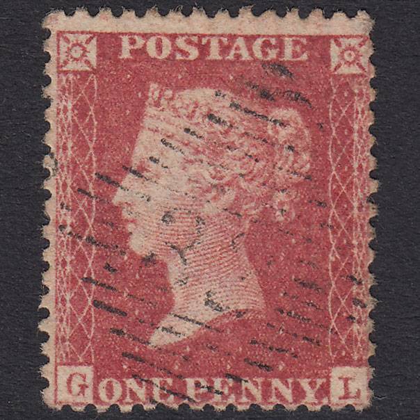 GB QV 1857 1d Rose-Red Plate 47 SG40-C10(1) GL VFU Ballinasloe 32