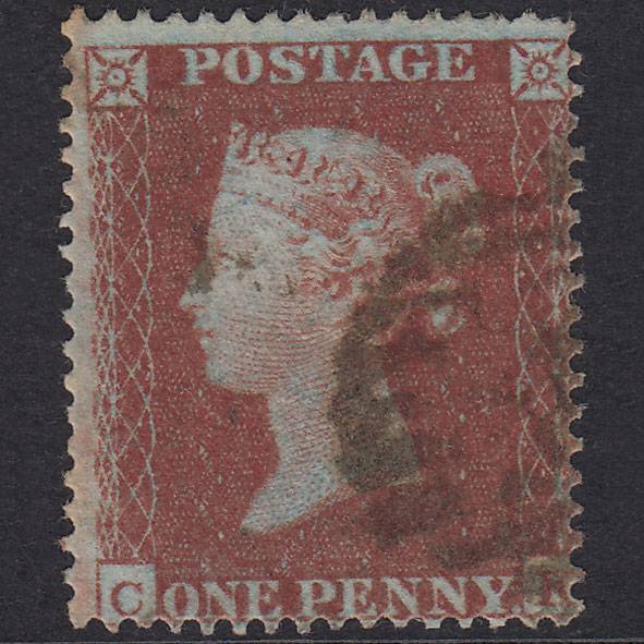 GB QV 1854 1d Red-Brown Plate 172 SG17-C1(1) CK GU