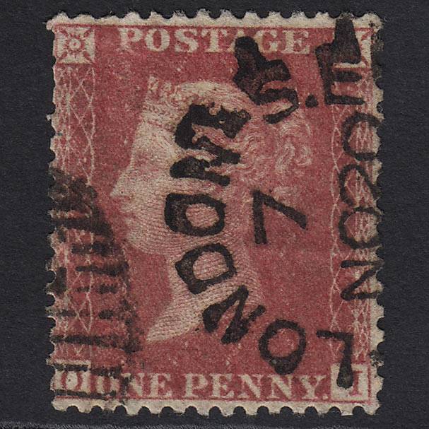 GB QV 1857 1d Rose-red (Plate 66) SG40-C10(1) OI GU London CDS