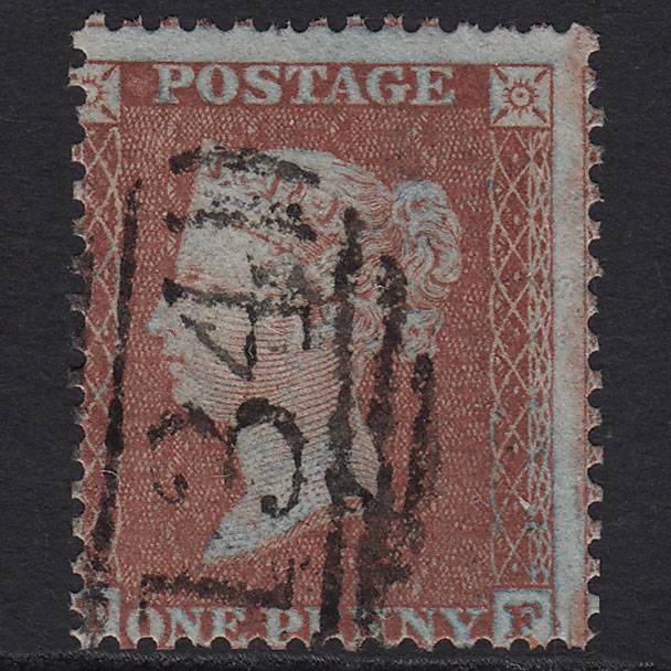 GB QV 1855 1d Red-brown (Plate 10) SGC6(1) TF FU Bristol 134 Misperf
