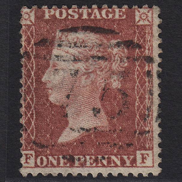 GB QV 1857 1d Rose-red (Plate 36) SG40-C10(1) FF FU Birmingham 75