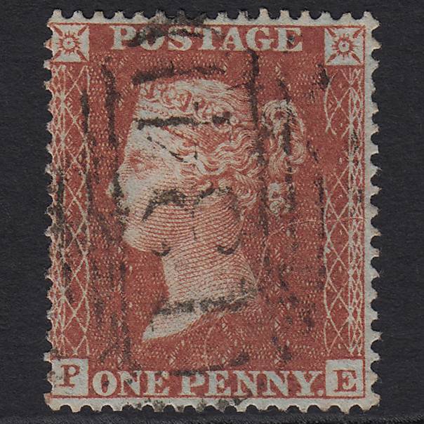 GB QV 1855 1d (Plate 6) SG21-C4(1) PE FU Bristol 134 Thread Print Flaw