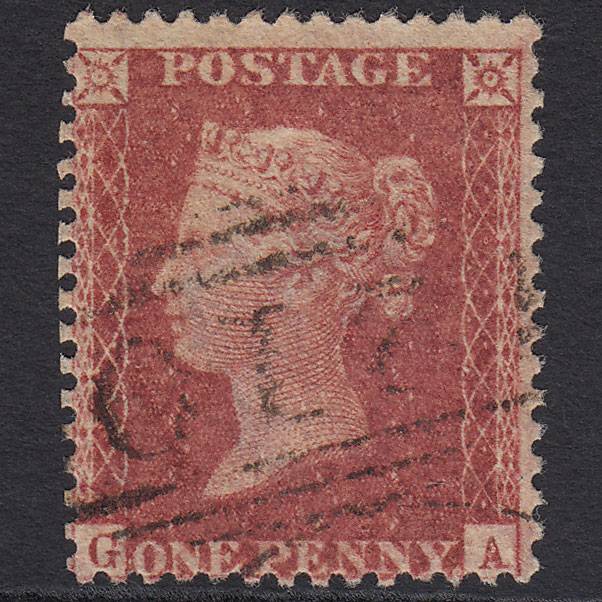 GB QV 1857 1d Rose-red (Plate 27) SG40-C10(1) GA FU Colchester 210
