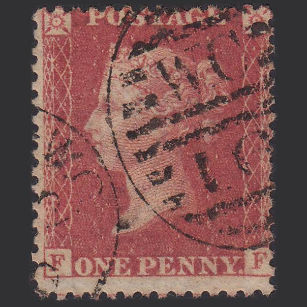GB QV 1857 1d Rose-red (Plate 44) SG40-C10(1) FF GU London D&S WC16 Misperf