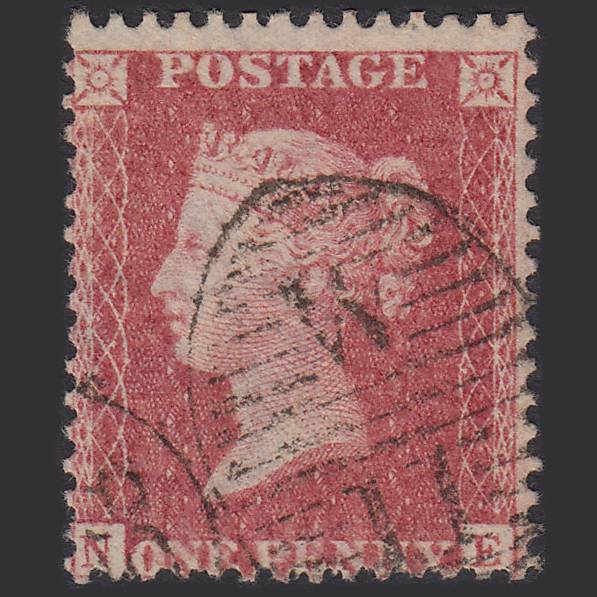 GB QV 1857 1d Rose-red (Plate 43) SG40-C10(1) NE FU London D&S W11