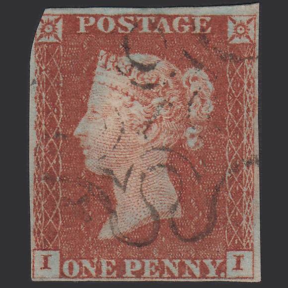 GB QV 1841 1d Red-brown (Plate 32) SG8-B1(1) II GU London No.1 in MX