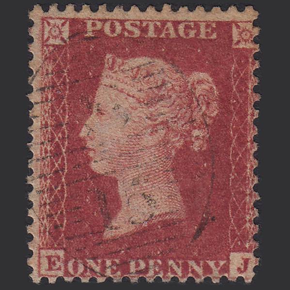 GB QV 1857 1d Rose-red (Plate 58) SG40-C10(1) EJ GU Light Cancel
