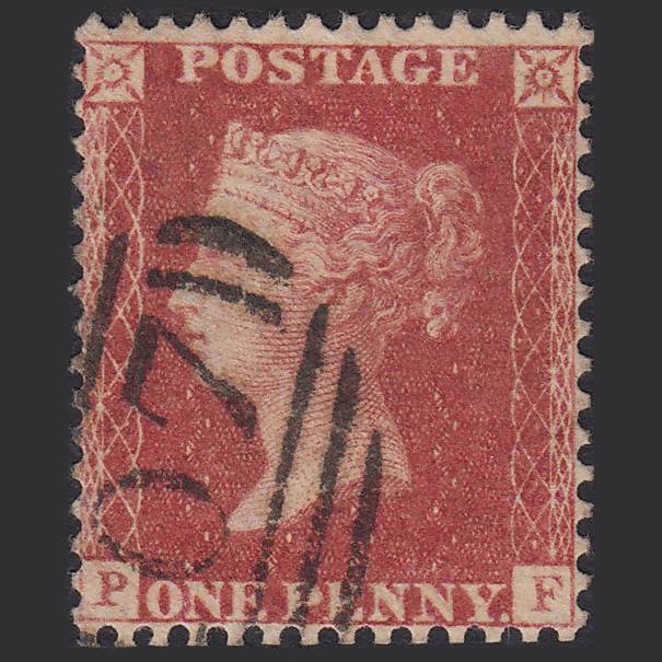GB QV 1857 1d Rose-red (Plate 52) SG40-C10(1) PF FU Well Centred