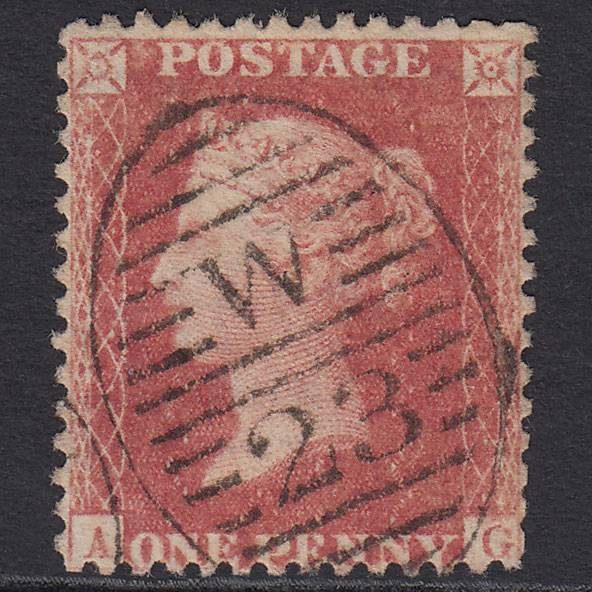 GB QV 1857 1d (Plate 52) SG40-C10(1) AG FU Missing Imprimatur London D&S W23