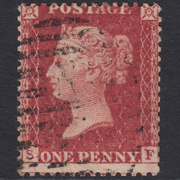 GB QV 1857 1d Rose-red (Plate 36) SG40-C10(1) SF GU London D&S Cancel