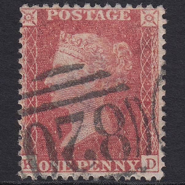 GB QV 1857 1d Rose-red (Plate 36) SG40-C10(1) KD FU Tunbridge Wells 820