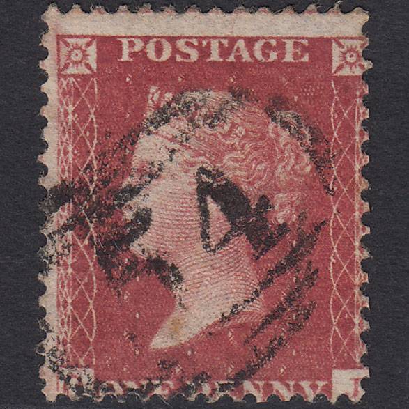 GB QV 1857 1d Rose-red (Plate 47) SG40-C10(1) OJ GU Battle 54 Misperf