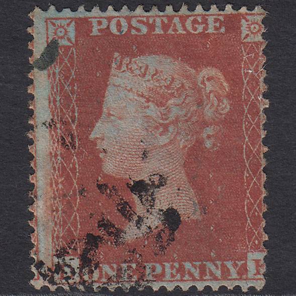 GB QV 1854 1d Red-brown (Plate 194) SG17-C1(1) DK GU Misperf