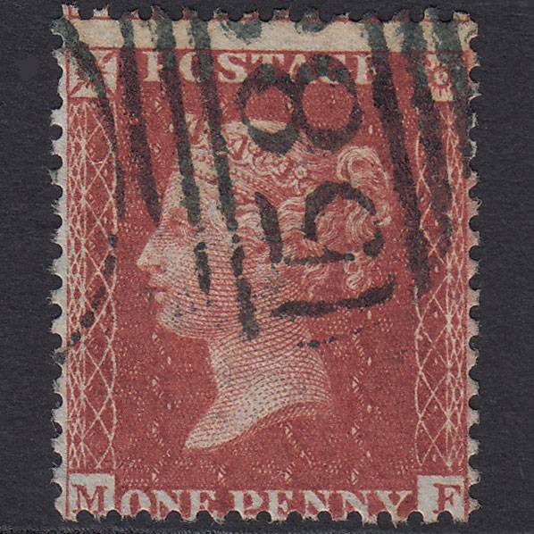 GB QV 1856 1d (Plate 27) SG29-C8(1) MF FU Blue-black Nottingham 583