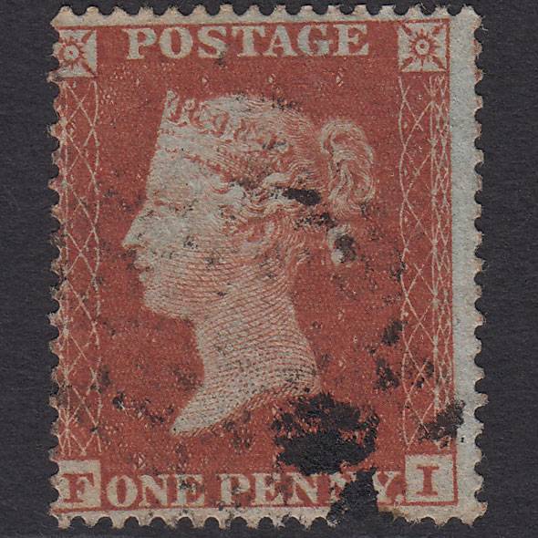 GB QV 1854 1d Red-brown (Plate 196) SG17-C1(1) FI FU Light Cancel