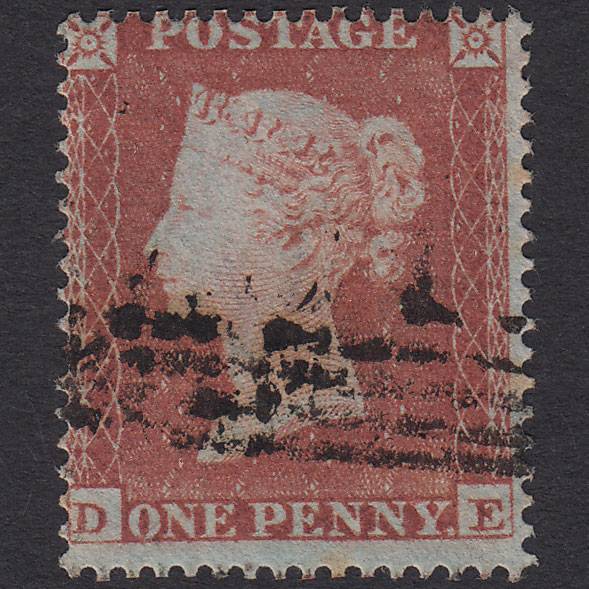 GB QV 1854 1d Red-brown (Plate 173) SG17-C1(1) DE GU Scotland