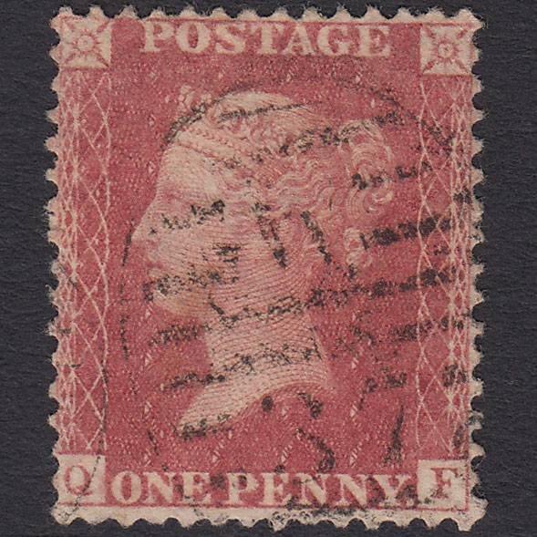 GB QV 1857 1d Rose-red (Plate 66) SG40-C10(1) QF FU London D&S W37