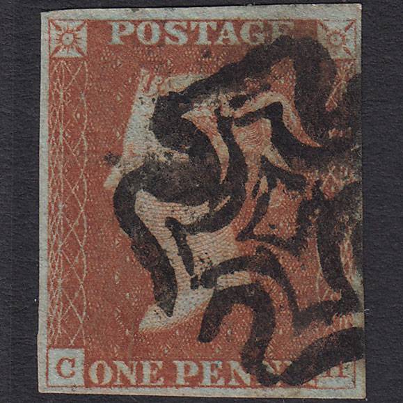 GB QV 1841 1d Red-brown (Plate 22) SG8-B1(1) CH FU Missing Imprimatur 4M MX