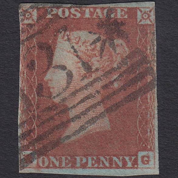 GB QV 1841 1d Red-brown (Plate 79) SG8-B1(1) RG GU 3m Edinburgh 131 Stars
