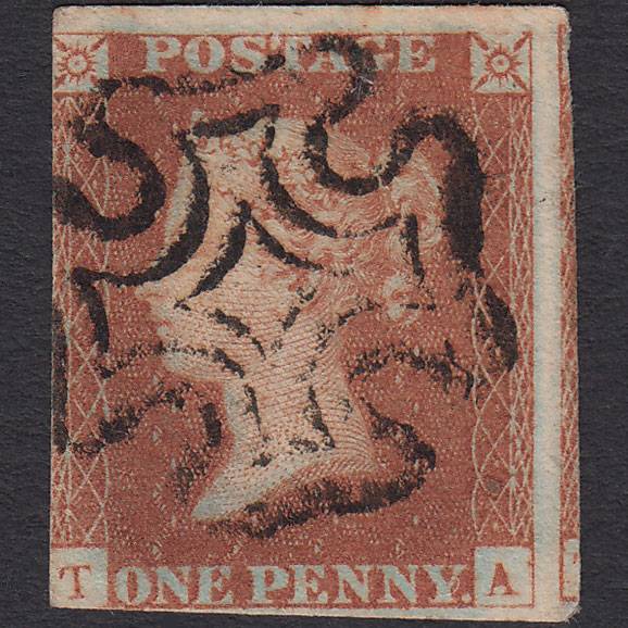 GB QV 1841 1d Red-brown (Plate 27) SG8-B1(1) TA GU Maltese Cross