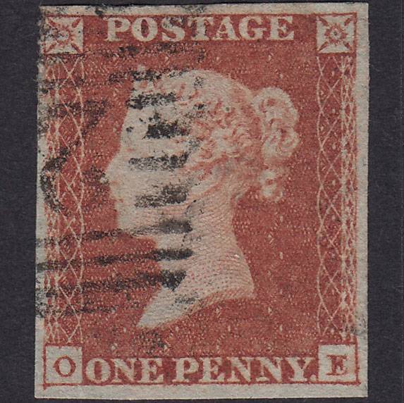 GB QV 1841 1d Red-brown (Plate 112) SG8-B1(1) OE FU Scotland