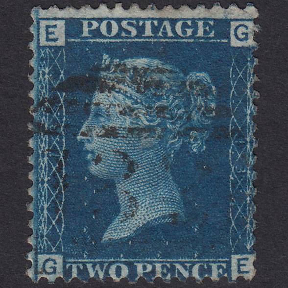 GB QV 1869 2d Blue (Plate 13) SG46-G3 GE FU Brighton 132