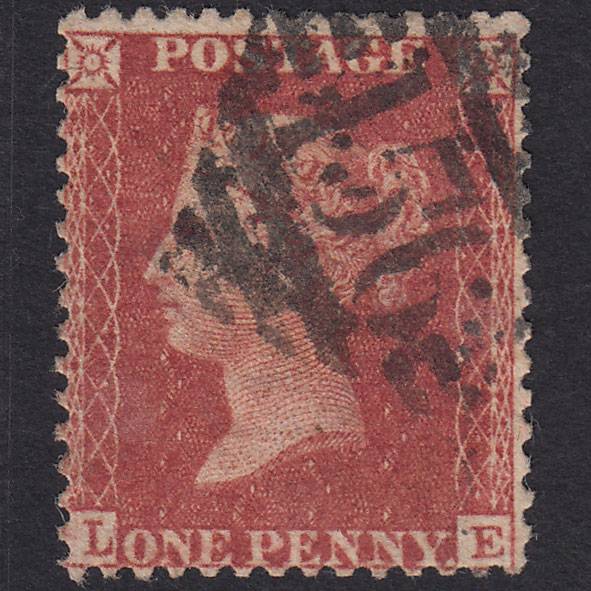 GB QV 1857 1d Rose-red (Plate 57) SG40-C10(1) LE GU Cork 156