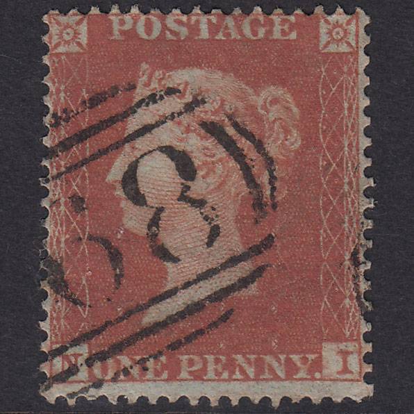 GB QV 1854 1d Red-Brown Plate 179 SG17-C1(1) NI GU
