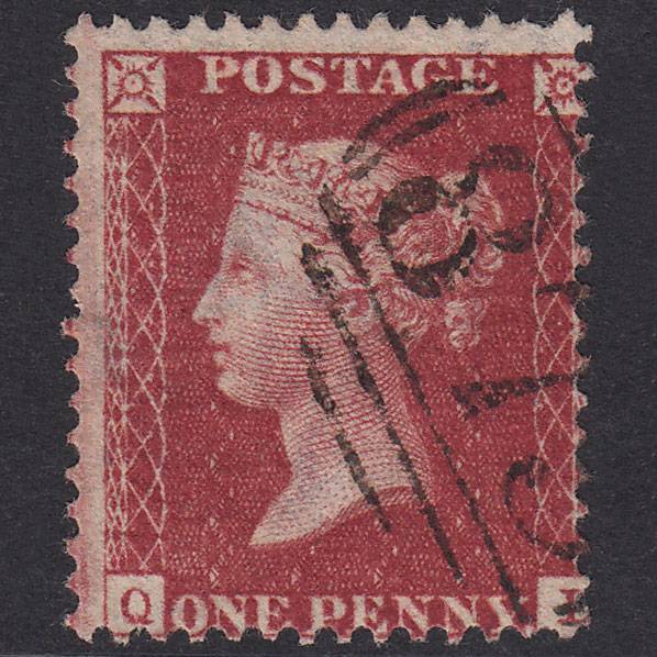 GB QV 1857 1d Deep Rose-Red Plate 47 SG41-C10(4) QL FU Weymouth 873