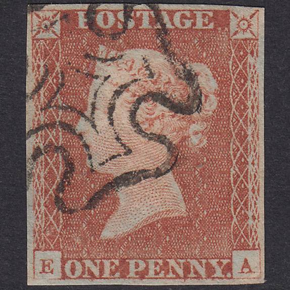 GB QV 1841 1d Pale Red-Brown Plate 27 SG9-B1(3) EA FU 4 Margins MX