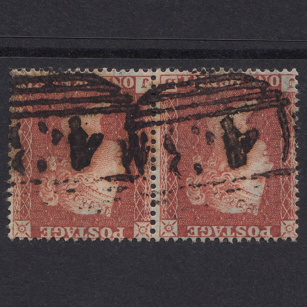 GB QV 1855 1d Plate 5 SG21-C4(1) Wmk Inv JB-JC FU Stoney Middleton 43