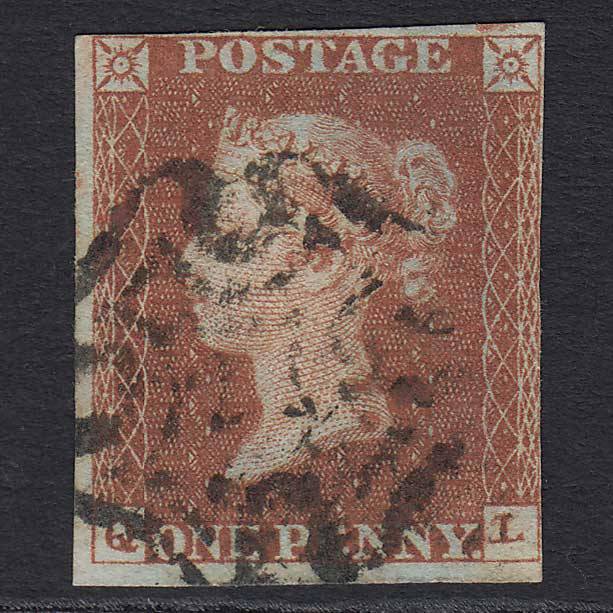 GB QV 1841 1d Red-brown (Plate 31) (SG8) 'QL' GU 4 Margins Maltese X