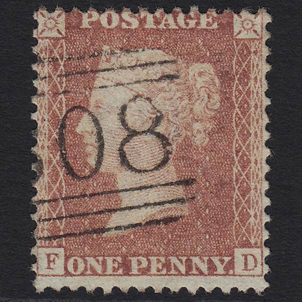 GB QV 1857 1d Rose-red (Plate 36) SG40-C10(1) FD FU in Scotland
