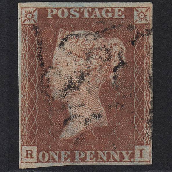 GB QV 1841 1d Red-brown (Plate 29) SG8-B1(1) RI FU 4M Imperf Maltese X