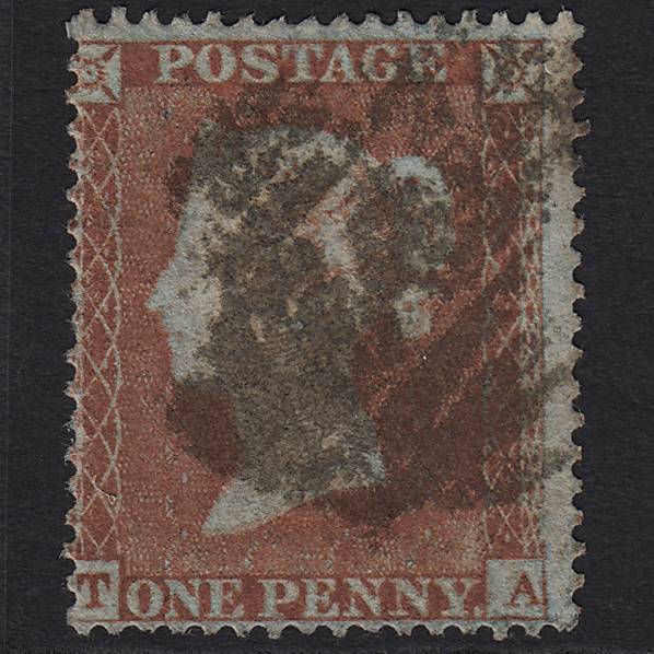 GB QV 1854 1d Red-brown (Plate 189) SG17-C1(1) TA GU Worn Impression