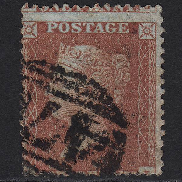 GB QV 1855 1d Red-brown (Plate 21) SG24-C3(1) SJ GU