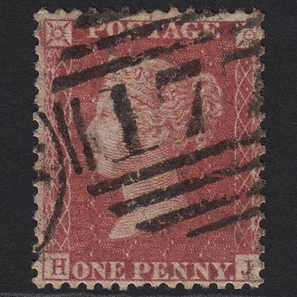 GB QV 1857 1d Rose-red (Plate 39) SG40-C10(1) HJ FU Cheltenham 177