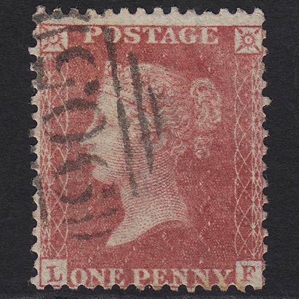GB QV 1857 1d Rose-red (Plate 48) SG40-C10(1) LF GU Wolverhampton 905