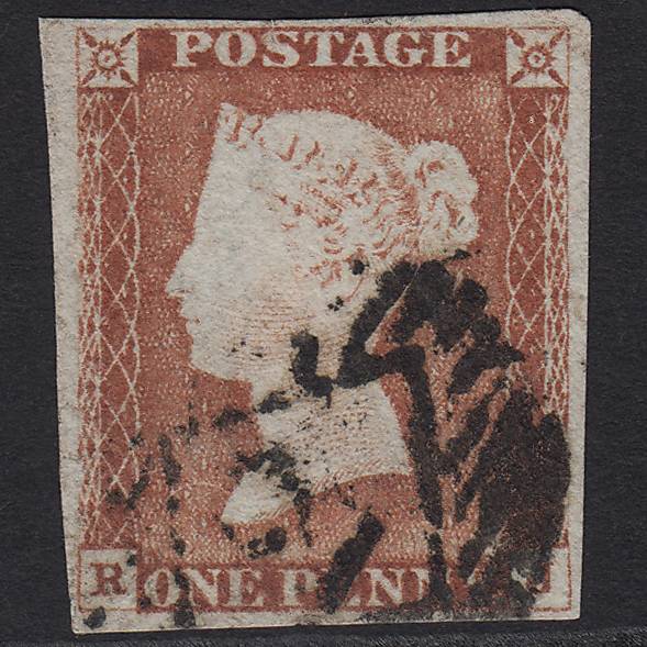 GB QV 1841 1d Red-brown (Plate 28) SG8-B1(1) Ivory Head CF VFU 4M Imperf MX