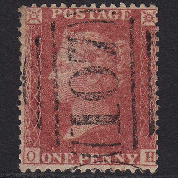 GB QV 1857 1d Rose-red (Plate 55) SG40-C10(1) OH FU Bradford 107