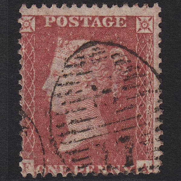 GB QV 1857 1d Rose-red SG40-C10(1) FA GU London D&S Cancel