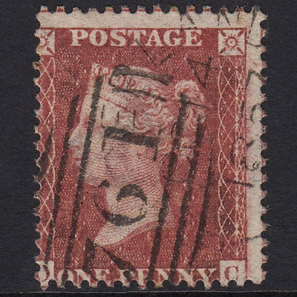 GB QV 1857 1d Rose-red (Plate 27) SG40-C10(1) OC GU Sunderland 761 Misperf