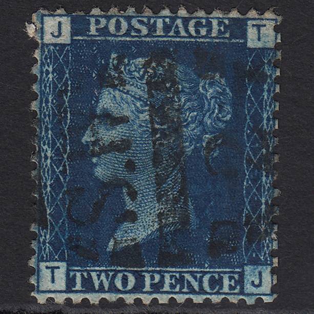 GB QV 1869 2d DP Blue (Plate 15) SG47-G3 TJ FU London D&S SW2 2d11 Well Centred