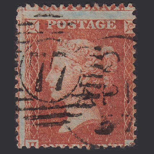 GB QV 1857 1d Orange-brown (Plate 38) SG33-C8(5) HJ GU London D&S 77